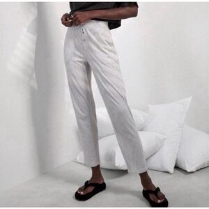 Lunya Cooldown Pina Cotton Pant in Black & White NWT Size XS